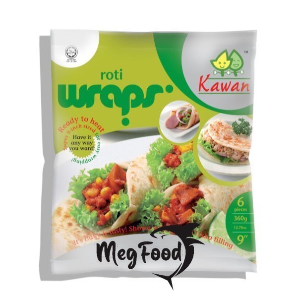 

Kawan Food Roti Wrap / Kulit Kebab 6 pcs - 360 Gram