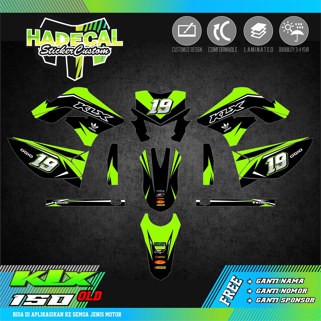 DECAL STICKER KLX 150 OLD SIMPLE
