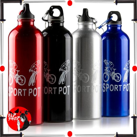 Botol Minum Olahraga Aluminium 750ml Dengan Karabiner