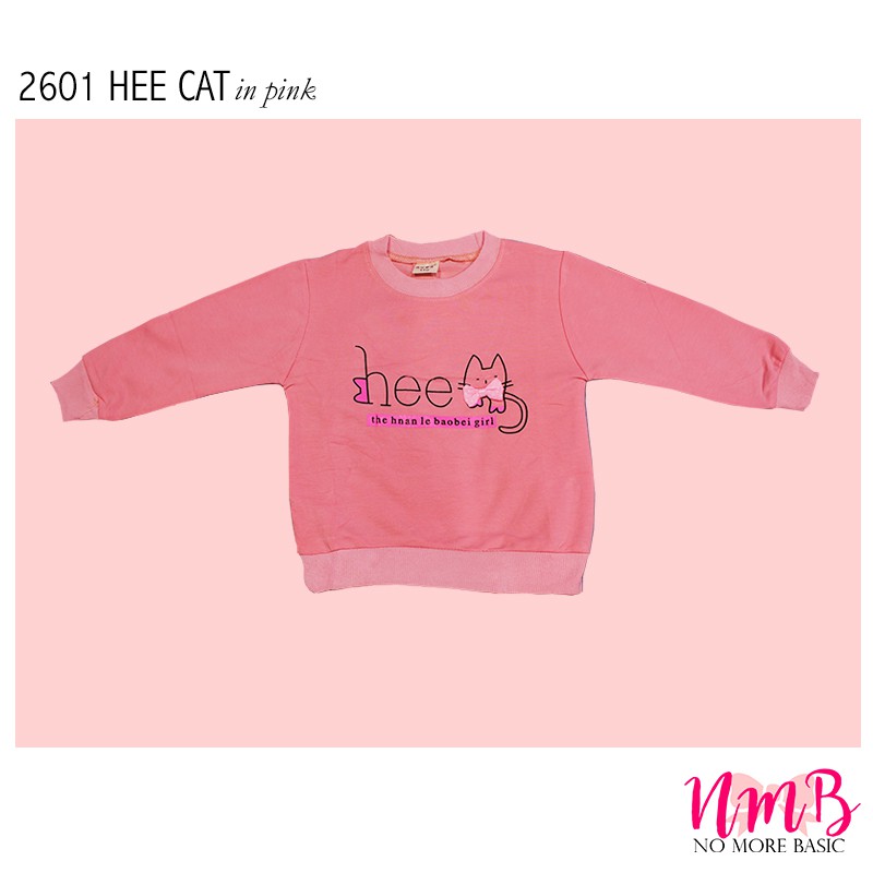 Kids Sweater 2601 Hee Cat - Baju Lengan Panjang Anak