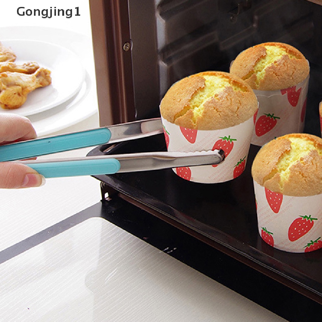 Gongjing1 Tongs Capitan Makanan Bahan Stainless Steel Untuk Daging / Salad / BBQ