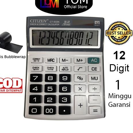 

{R-AEW} {✔} // Kalkulator CT-933N 12 Digit - Calculator Check Dual 2 Power {top produk}