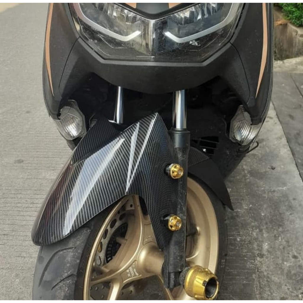  SPAKBOR  DEPAN YAMAHA NMAX  2022 CARBON MOTIF KEVLAR 