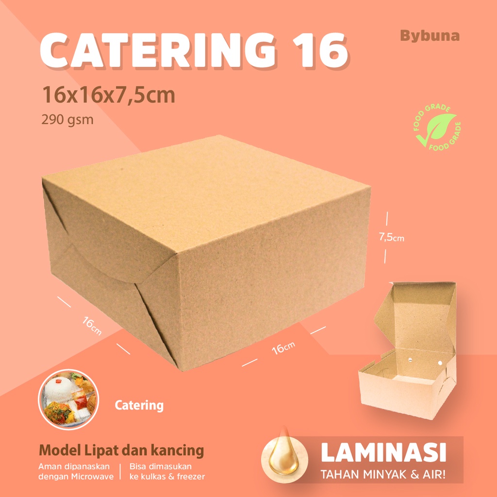 

DUS BOX 16X16 TINGGI 7.5 KOTAK NASI DONAT JADUL CATERING