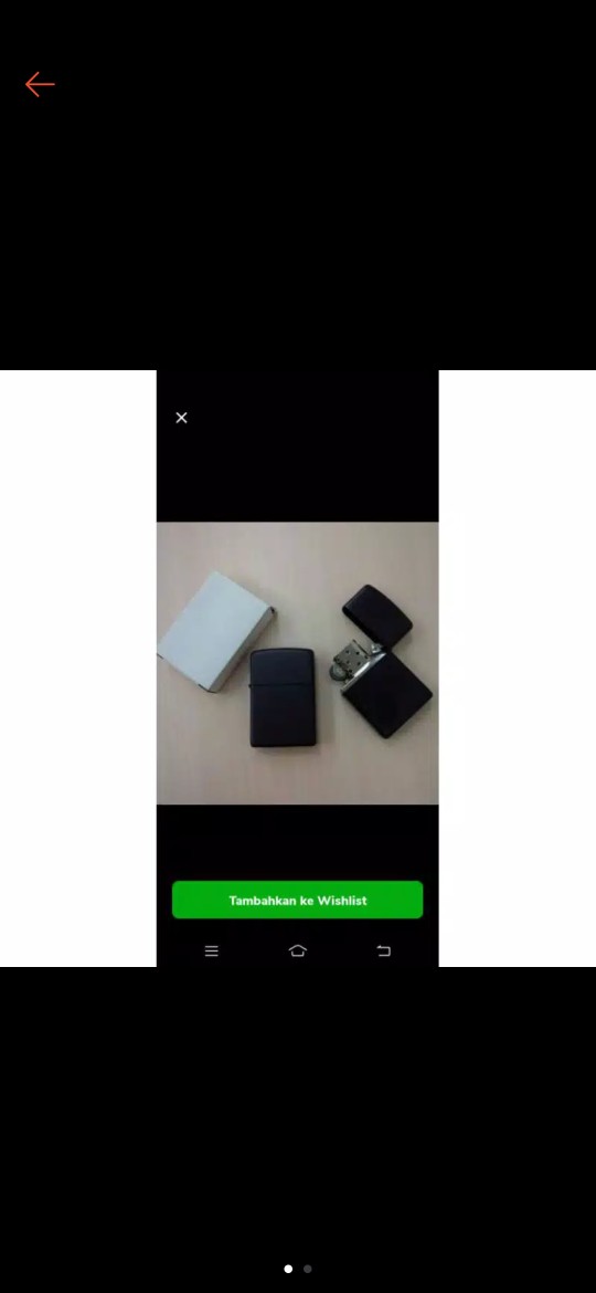 Korek Api Zippo Hitam Polos