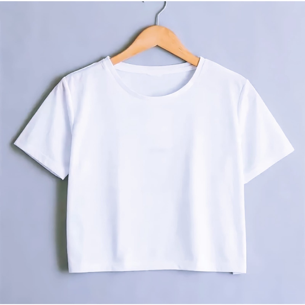 Crop top Tee Lengan Pendek Wanita Korea Combed 24s Atasan Terbaru 2022