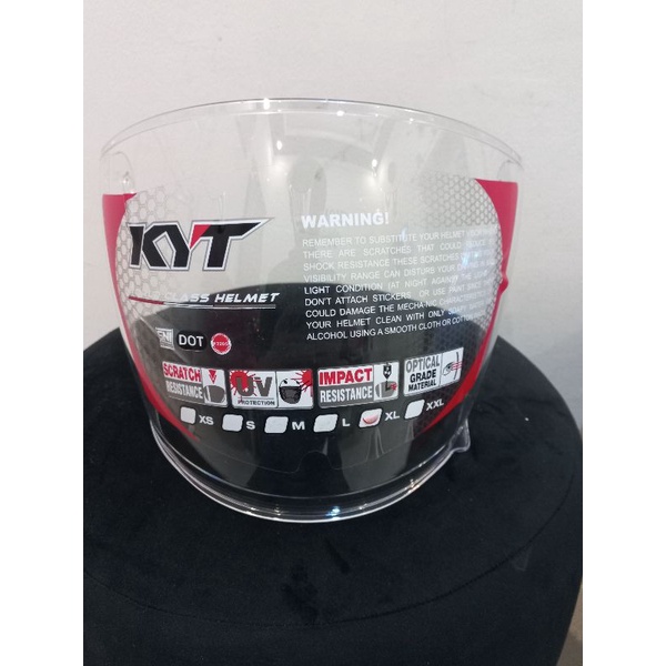 Visor Clear/Dark Smoke Original KYT Kyoto R, Galaxy Flat R, Dj maru Asli KYT New 100% dan rachet ori