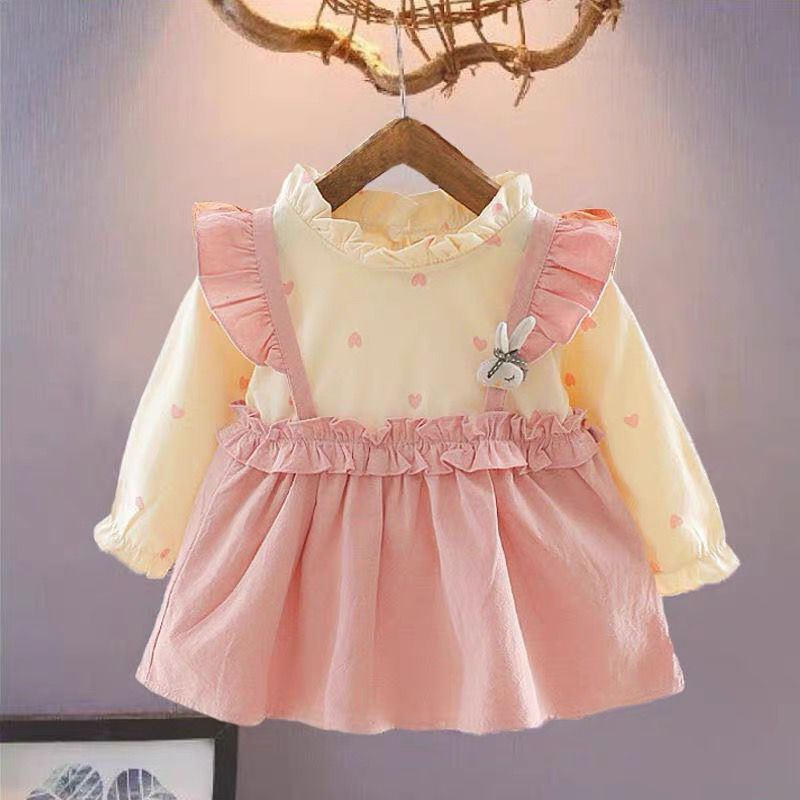 Dress Anak Perempuan Motif Pink Rabbit