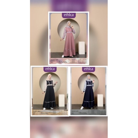ETHICA AYUMI 248 (HITAM,DUSTY PINK,NAVY)~SA'ADAH COLLECTION