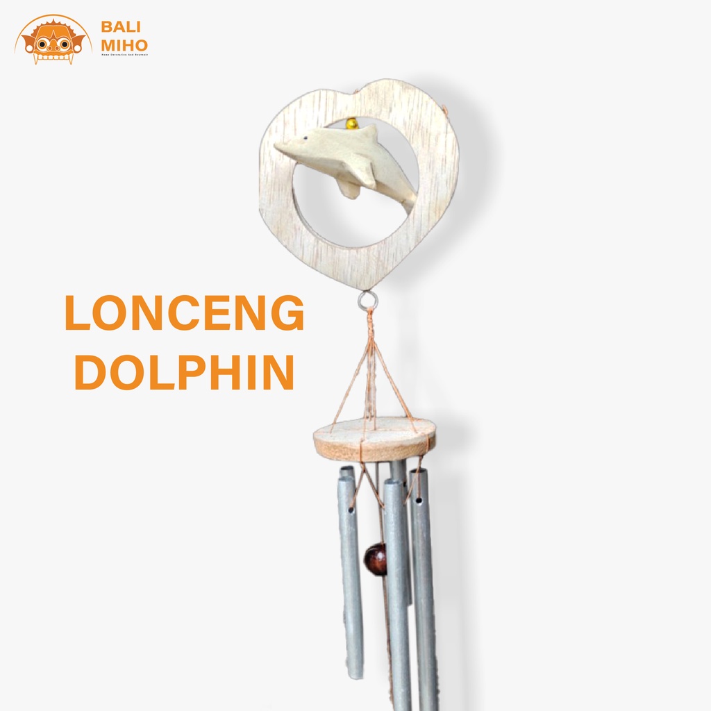 Lonceng Angin Aluminium Dolphin Mini -Lonceng Aluminium - Klintingan Besi - Genta Angin Aluminium - 