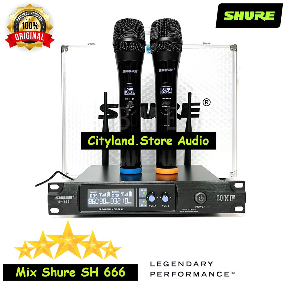 MIC WIRELESS SHURE SH 666 FREE KOPER