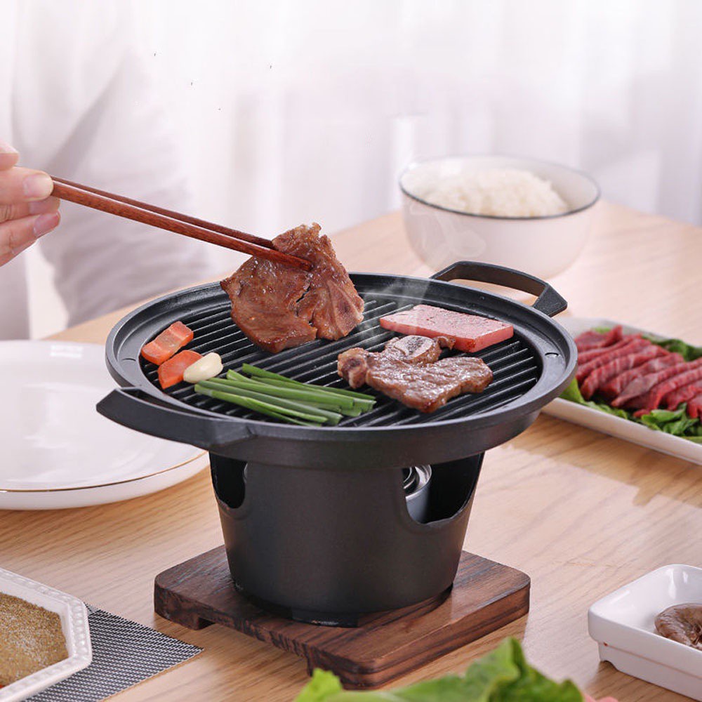 Rebuy Panggangan Bbq Mini Portable Bahan Aluminum Alloy Gaya Jepang