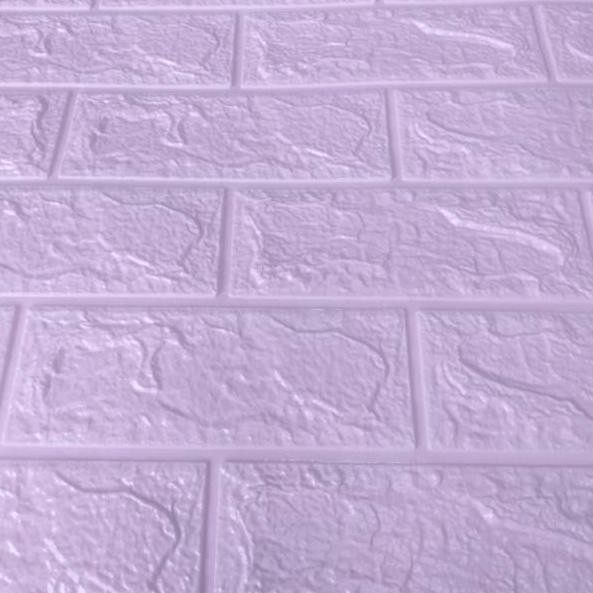 (PROMO) Jakarta_Aksesoris Wallpaper Dinding Foam 3D Motif Batu Bata / Walpaper Dinding Foam High Quality (COD)-LIGHT PURPLE