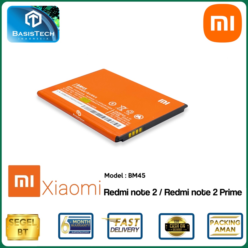 BATERAI XIAOMI REDMI NOTE 2 - REDMI NOTE 2 Prime - BM45 - ORI99