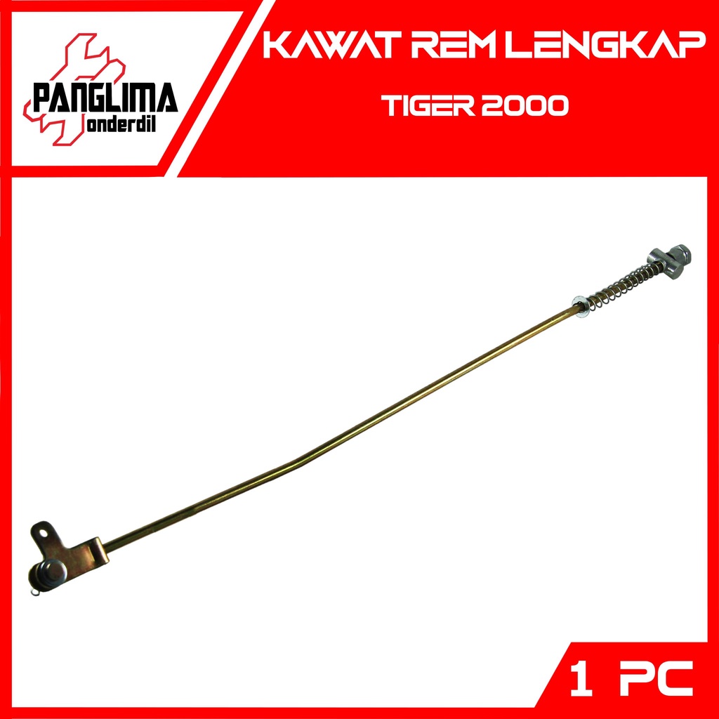 Kawat Rem Lengkap Tiger Lama Mur-Per Tiang-Pedal-Lidi-Gantar Rem Belakang Komplit-Set