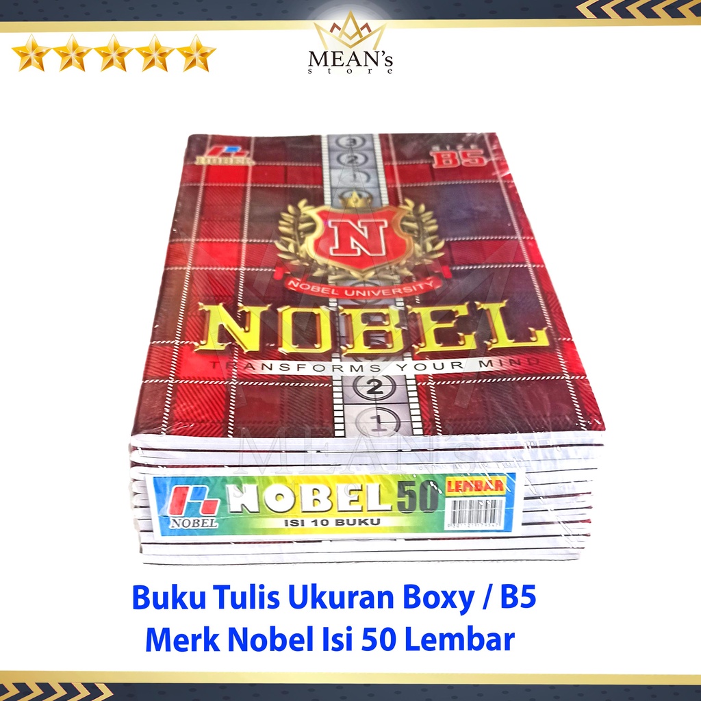 

Buku Tulis Nobel Isi 50 Lembar / Buku Tulis SMK / SMA / SMP Boxy B5