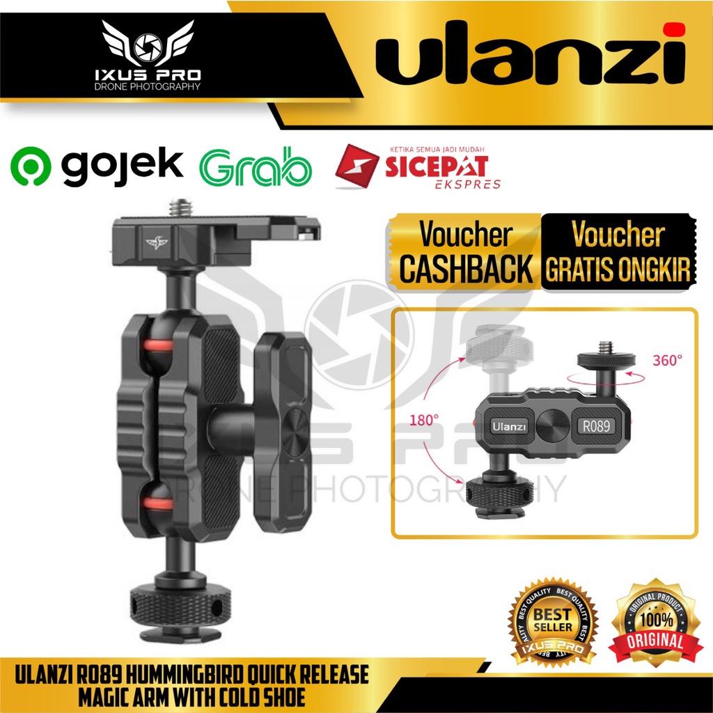 Ulanzi R089 Hummingbird Quick Release Magic Arm with Cold Shoe