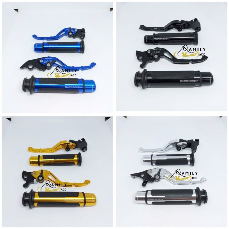 Handle Rem Sisik Full CNC + Handgrip Barracuda Jalu CNC Motor Sesuai Varian