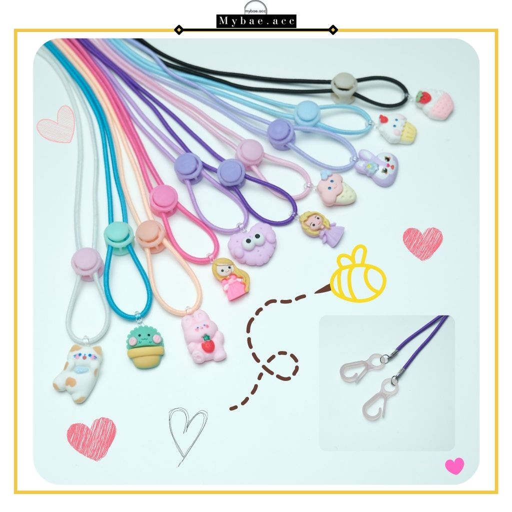 Tali kalung Masker Anak dan Dewasa / Strap Masker 2 in 1 / Konektor Masker Hijab Boneka Gantung / St
