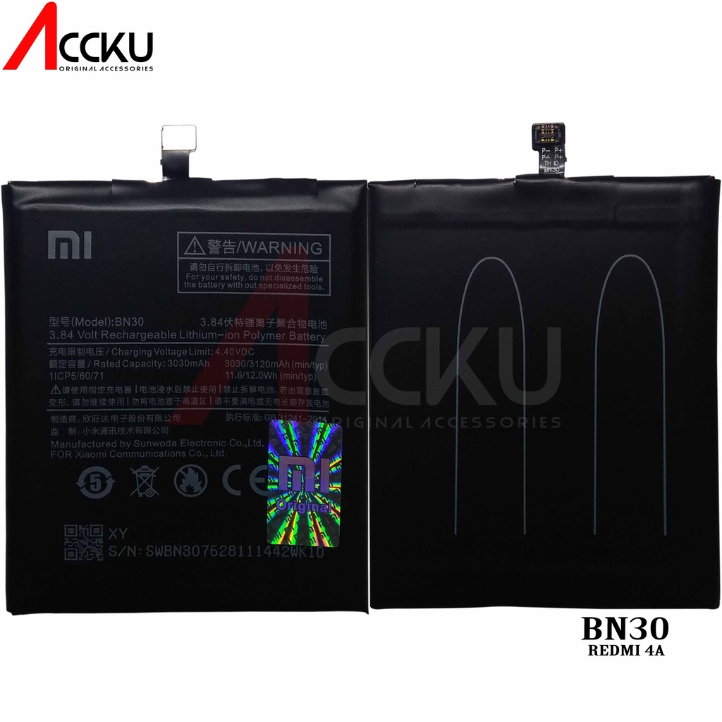 BATTERY BATERAI XIAOMI REDMI 4A BN30 BN-30 ORIGINAL