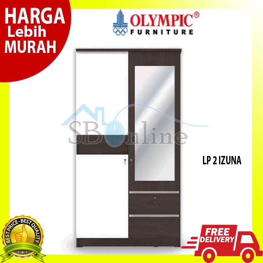 Olympic Lemari Kayu Dua Pintu - LP IZUNA 2P