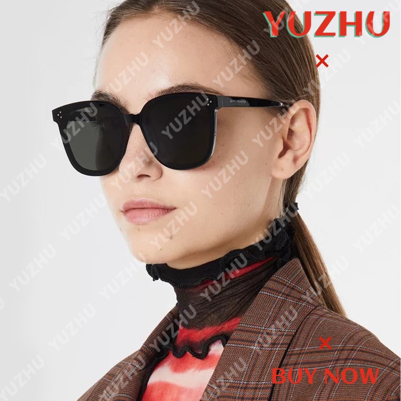 (YUZHU) Bayar di Tempat Korean Fashion Square Frame Kacamata Hitam Wanita Sunglasses Anti UV400