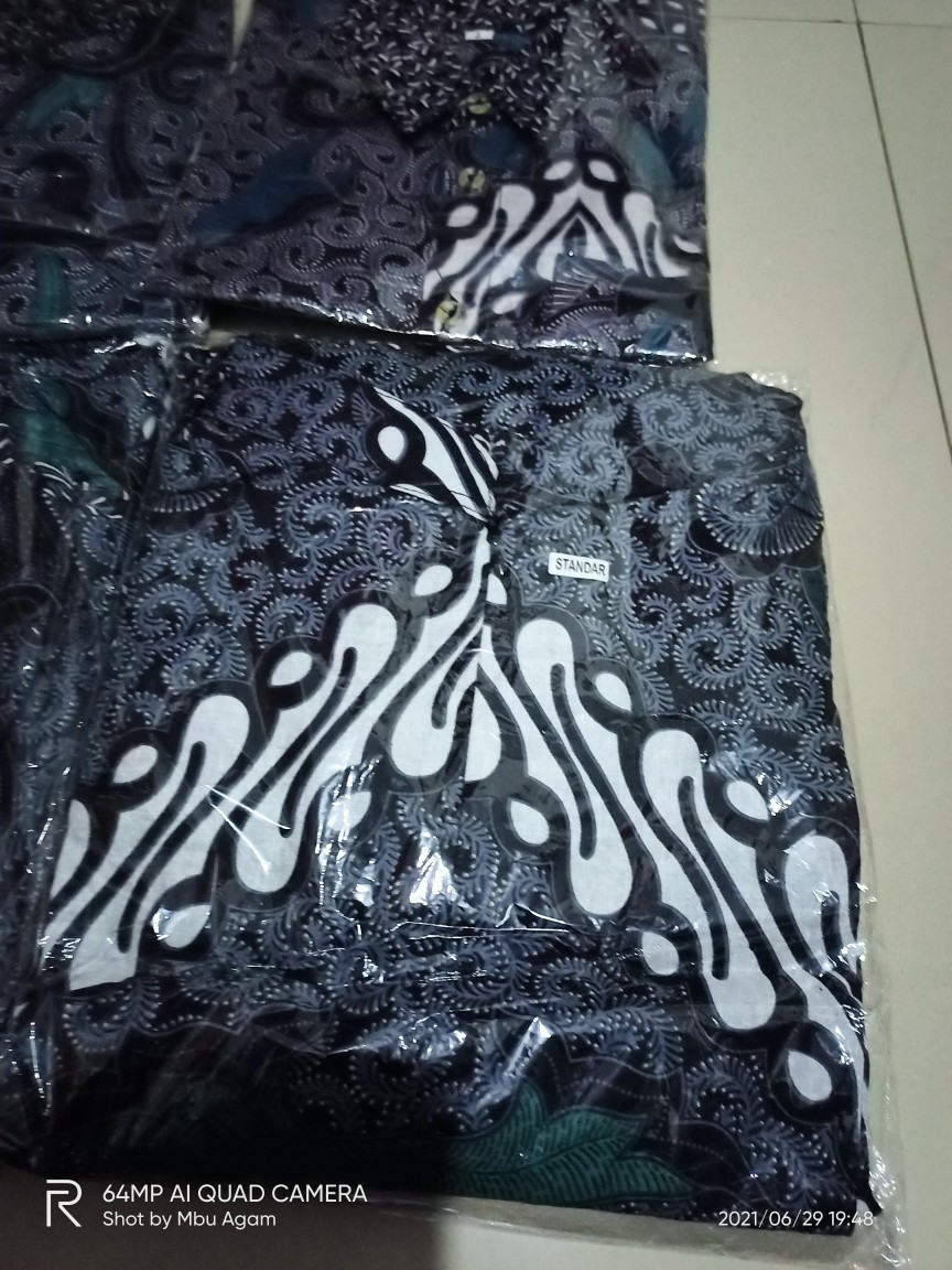 Batik Couple Keluarga Sania Ruffle Ori Ndoro Jowi Dnt Dimensi Abu