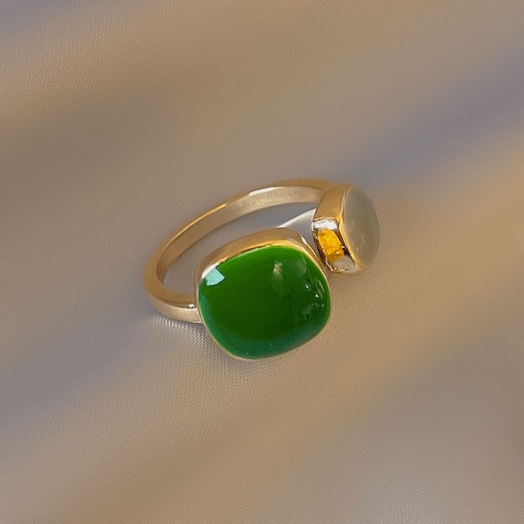 Nanas Adjustable Ring Open Rings Retro Romantis Warna Retro Accesories