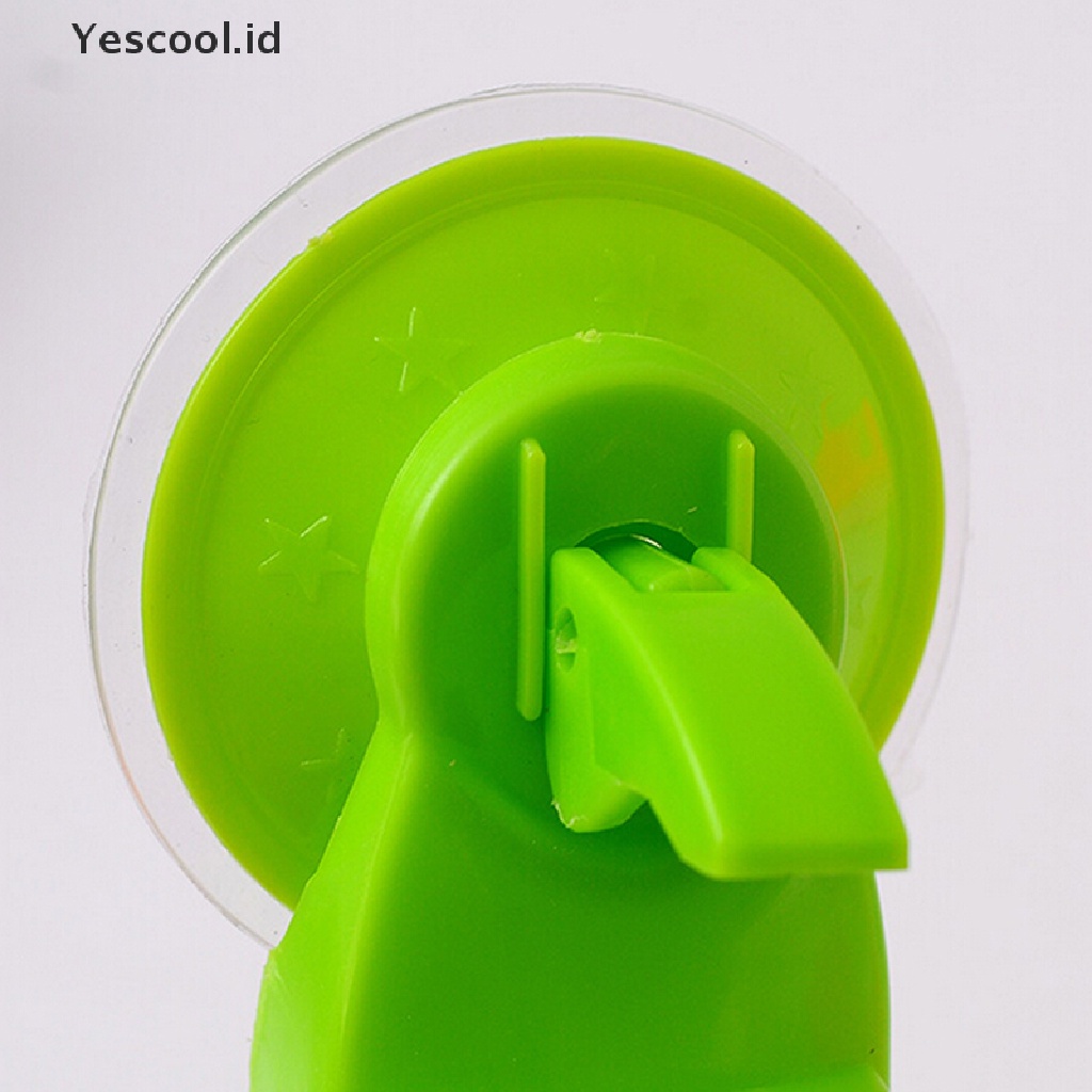 (Yescool) Holder / Organizer Sapu / Pel Model Tempel Dinding Dengan Suction Cup Untuk Rumah