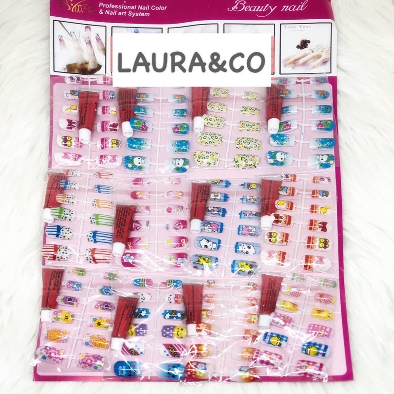 KUKU PALSU ANAK 12 SET MAINAN GROSIR NAIL ART