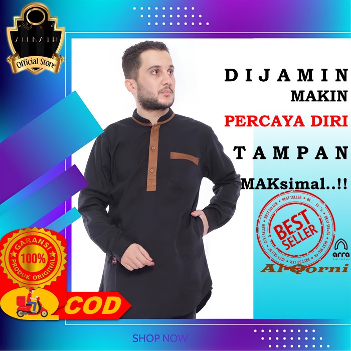 Baju Atasan Koko Kurta Pakistan Fashion Busana Muslim Pria Dewasa Slim dan Jumbo Lengan Panjang Baha