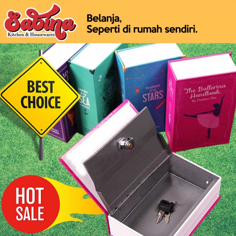 Safety Box Kotak Penyimpanan Brankas Buku Colorful Hidden Storage