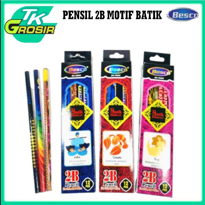 

pensil 2b motif batik/pencil 2b/pensil 2b isi 12pcs