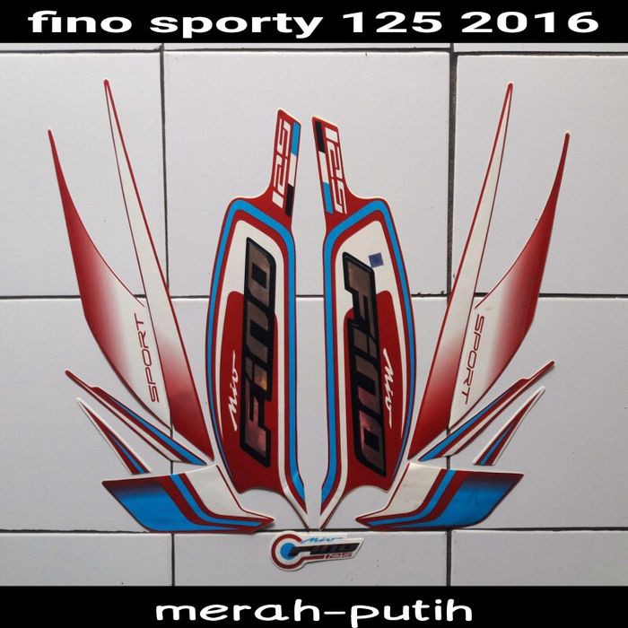 striping sticker motor fino sporty 125 2016 merah