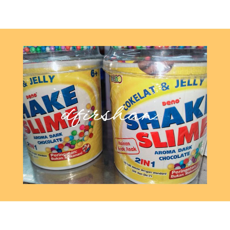 Slime shake aroma coklat & jelly 2 in 1(+bublewarp)(dfirshan)