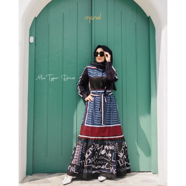 Monel - Dress / Gamis / Dress Wanita - MIX TYPO