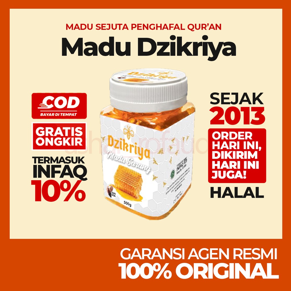 

ASLI 100% MADU DZIKRIYA SARANG KEMASAN BARU