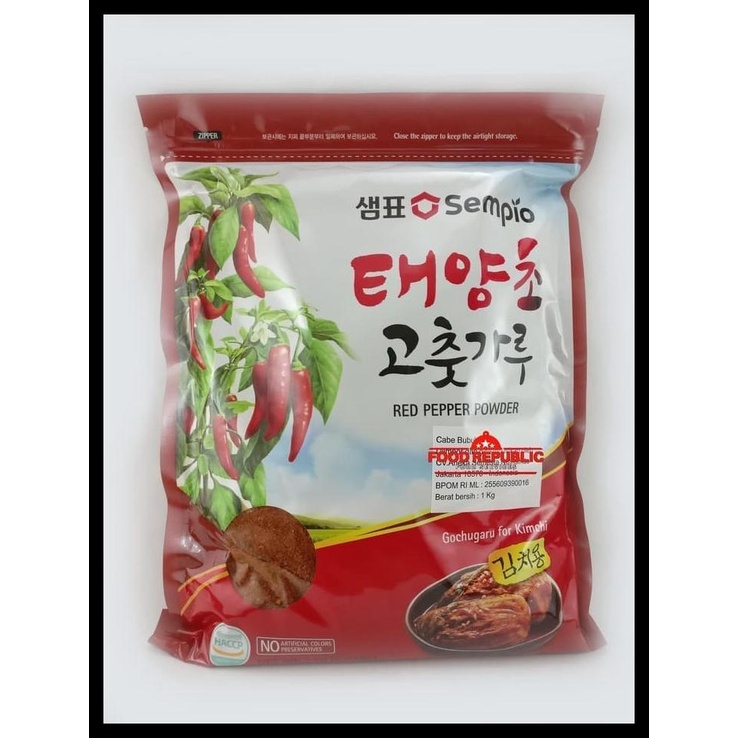 

TERBARUU!! Gochugaru Kasar Korea 1 KG / Bubuk Cabe Korea Sempio Untuk Kimchi PROMO