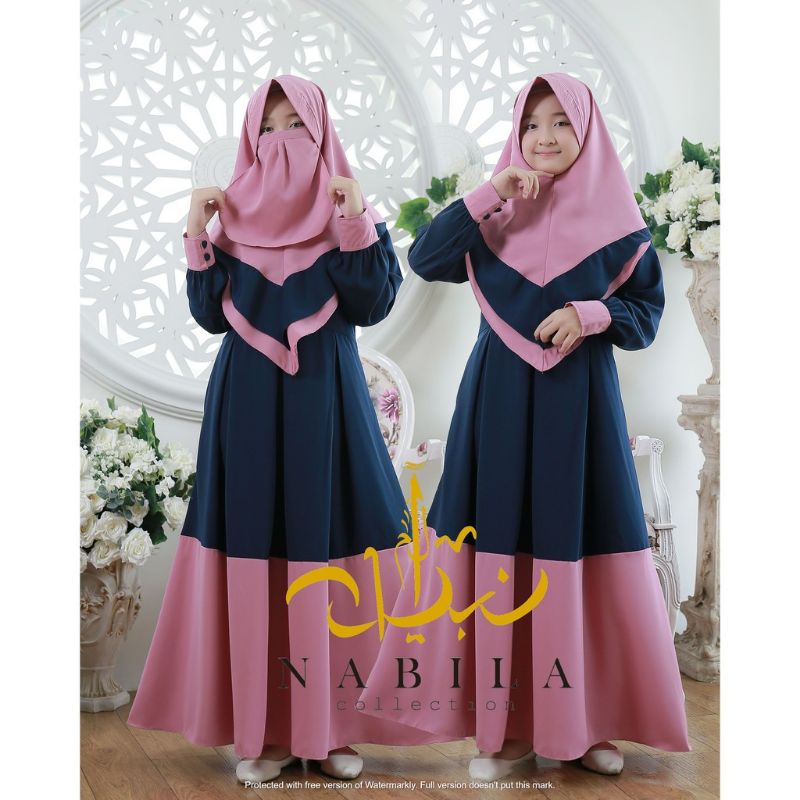 gamis YASMIN SYARI 3 in 1 gamis anak terbaru set khimar dan cadar