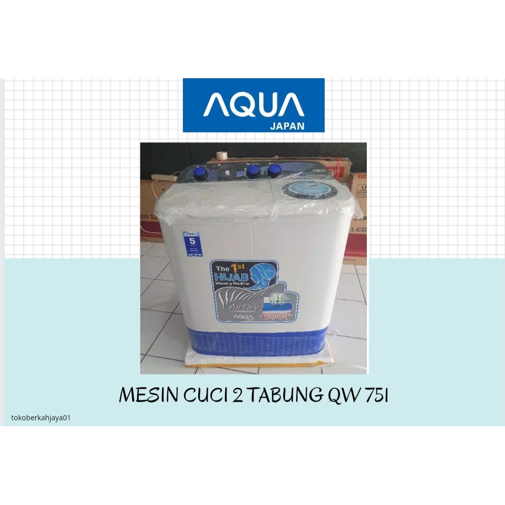 AQUA JAPAN MESIN CUCI 2 TABUNG QW 751 #MURAH