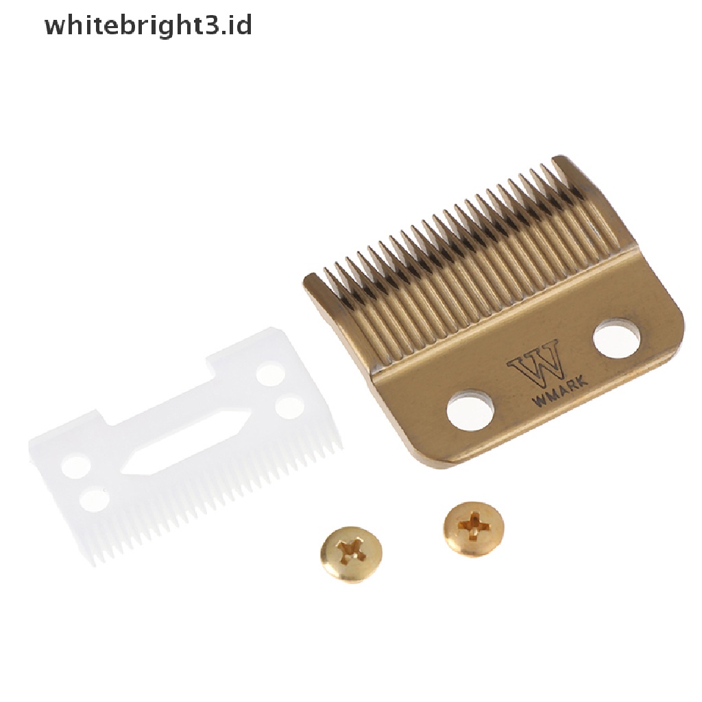 {whitebright3.id} 1set Hair Clipper Blade Golden Dengan Pisau Keramik Untuk Clipper Tanpa Kabel