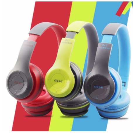 P47 Headphone Bluetooth Gaming Earphone Bluetooth Suara Jernih Dan BASS Kencang Headset Wireless