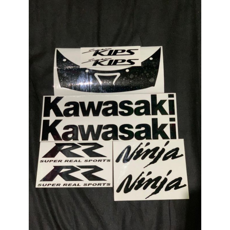 sticker stiker striping decal set kawasaki ninja RR old putih