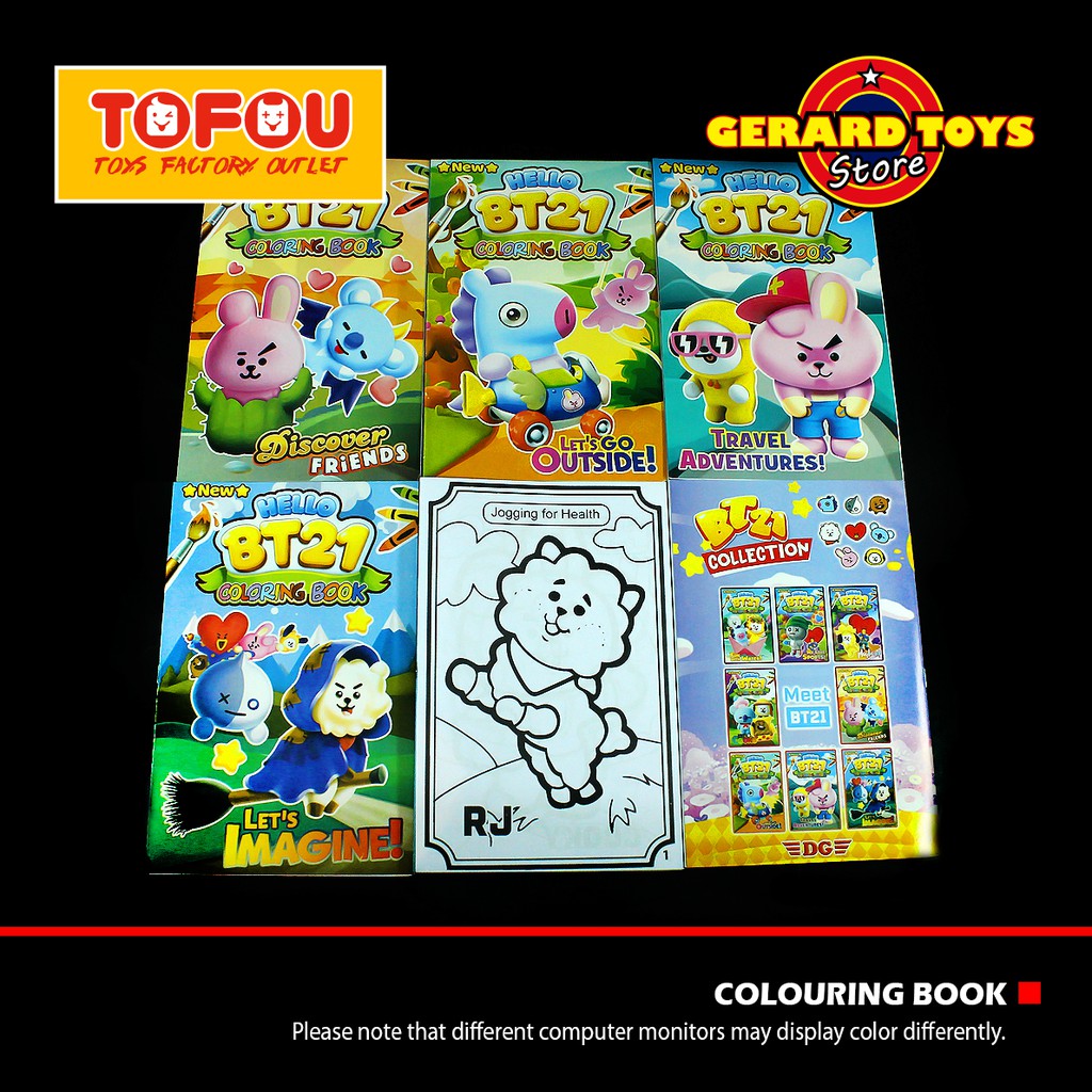 Mewarnai Buku Colouring Book Dg Bt21 Bts Bagus Murah Shopee Indonesia