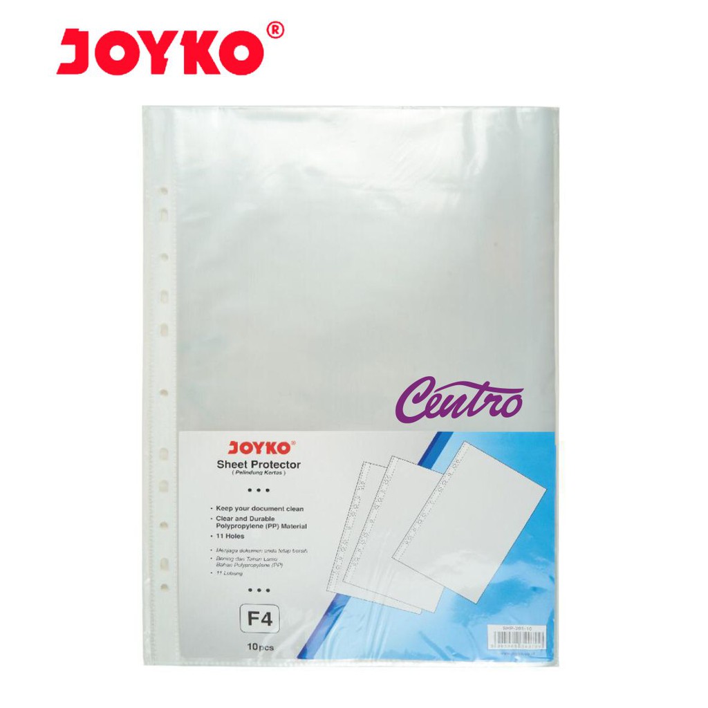 

Joyko PP Pocket Sheet Protector Plastik Binder Ordner F4 / A4 Isi 10