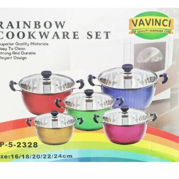 ★★★ FC Panci Set Rainbow Vavinci/Panci Rainbow Cookware Set Vavinci ✪