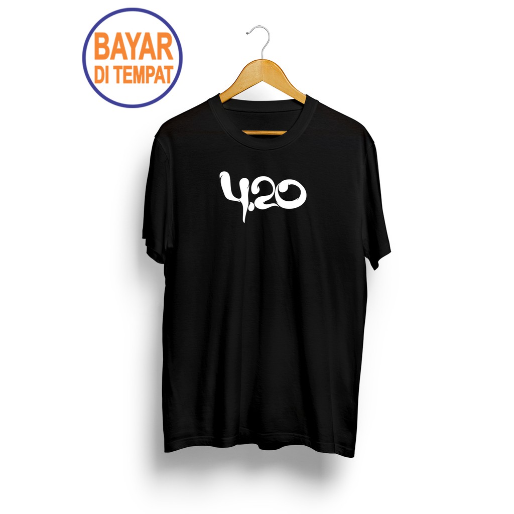 Kaos T-shirt Distro Pria Wanita 4.20 420 Fourtwnty Kaos Keren Kekinian