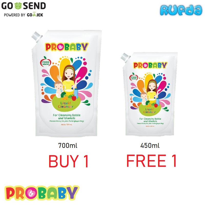 Probaby 700ml Liquid Cleanser Sabun Pencuci Botol Peralatan Bayi Food Grade BUY 1 GET 1