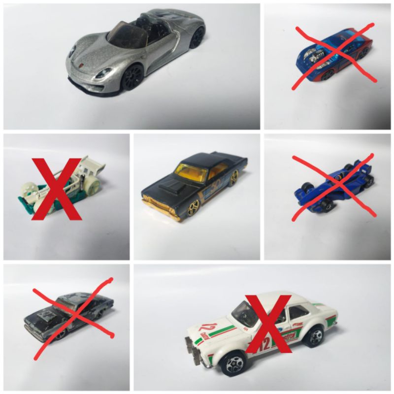 Hot wheels loose junk bekas second Porsche 918 Ford Escort BAHAN CUSTOM / DIORAMA
