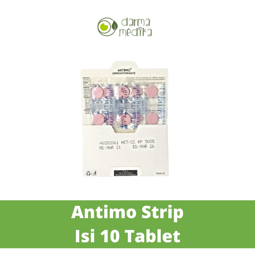 Antimo Dimenhydrinate Tablet 1 Strip @10 Tablet